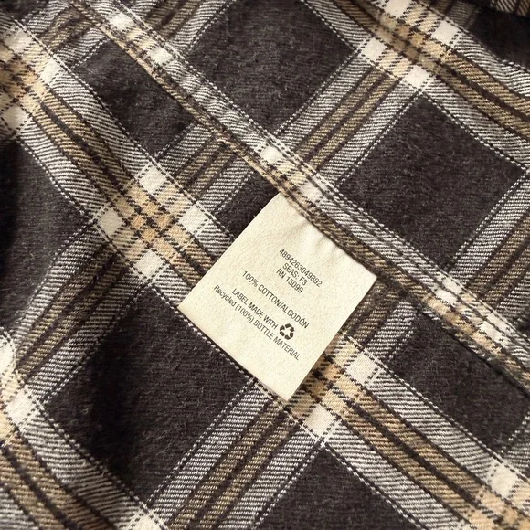 Outdoor Life Black and White Plaid Button Up Camping Shirt 100% cotton - Picture 3 of 5